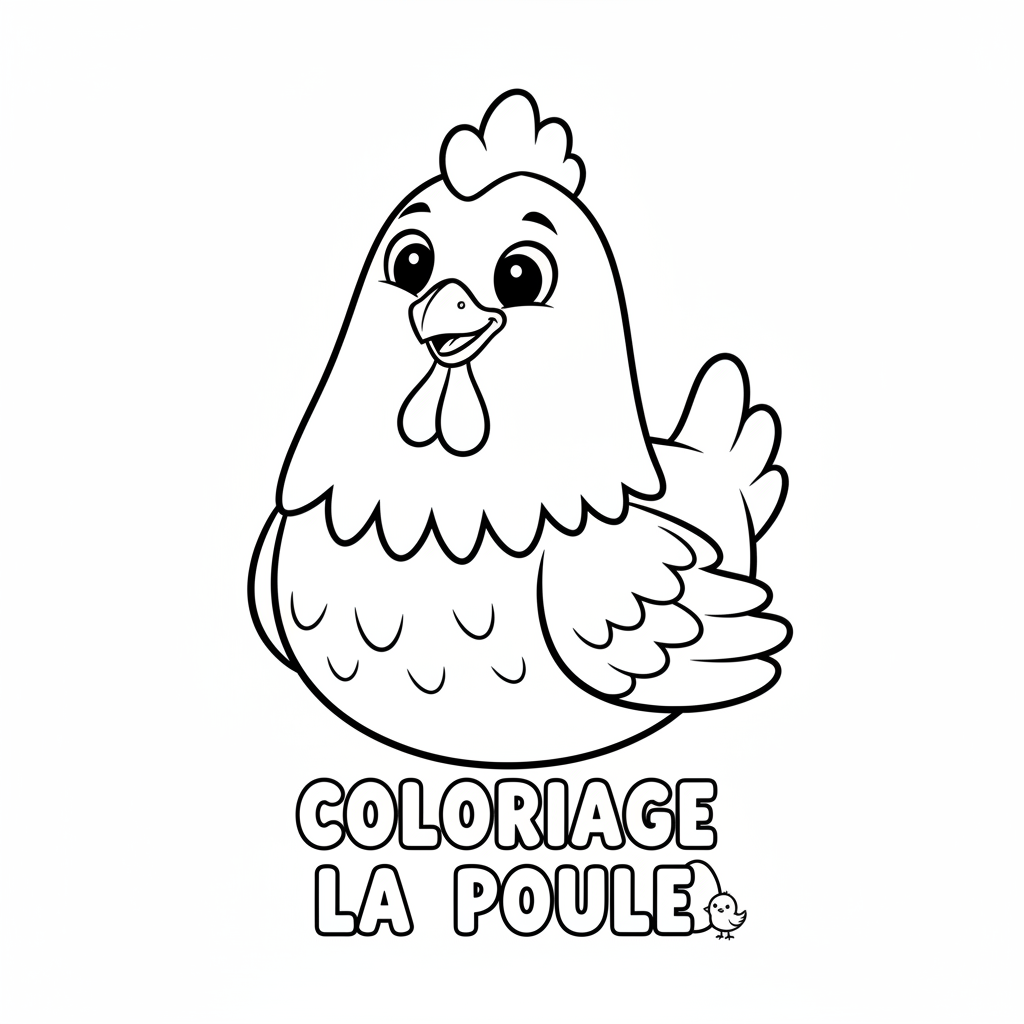 Coloriage coloriage la poule 4