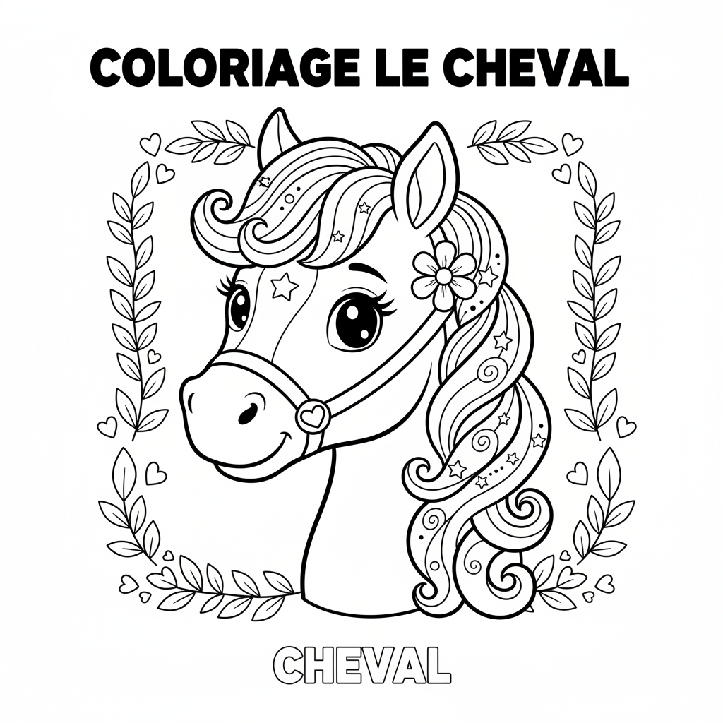 Coloriage coloriage le cheval 4