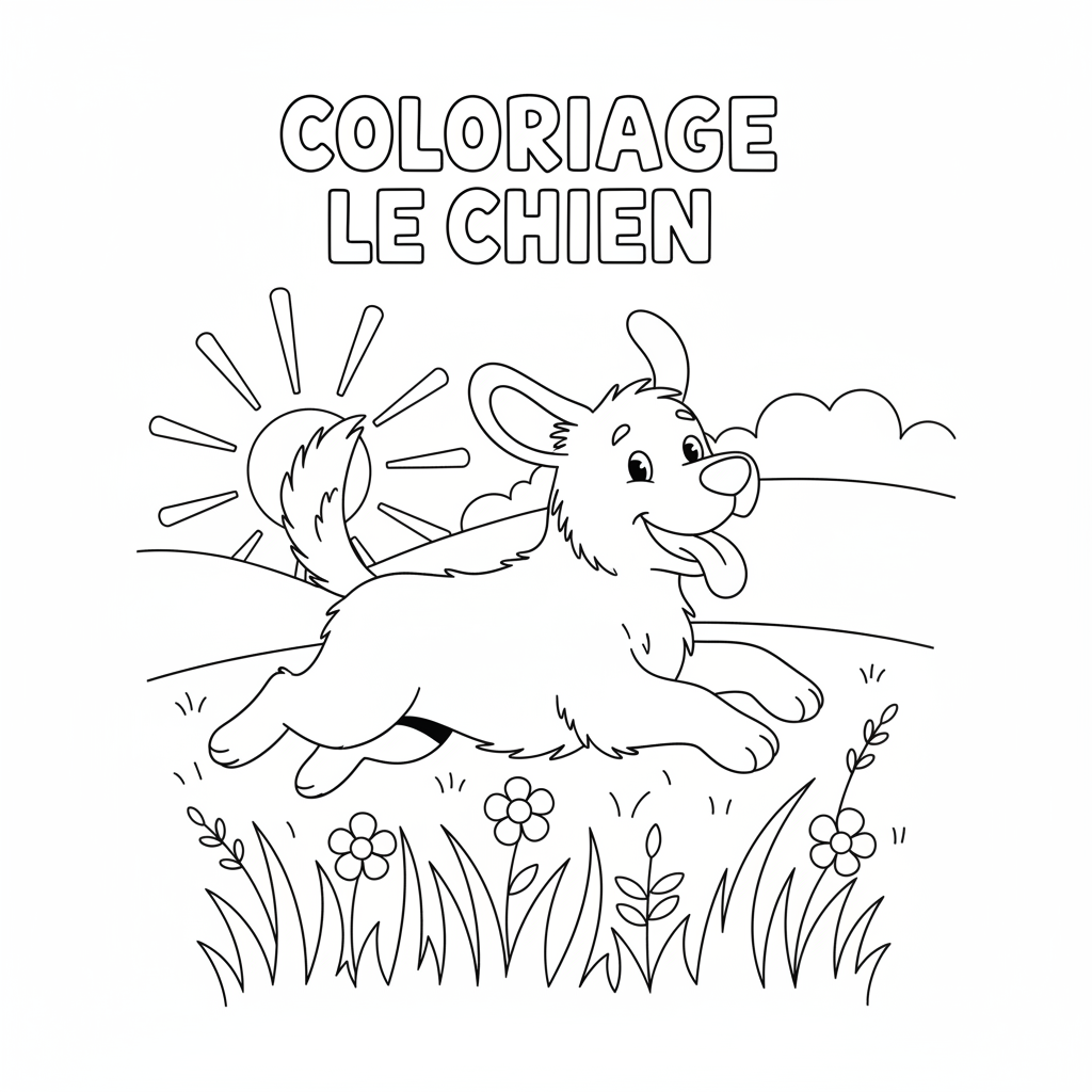 Coloriage coloriage le chien 5