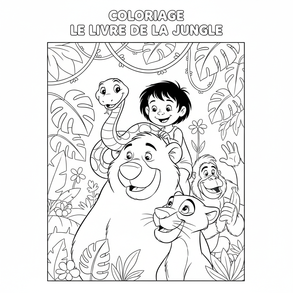 Coloriage coloriage le livre de la jungle 4