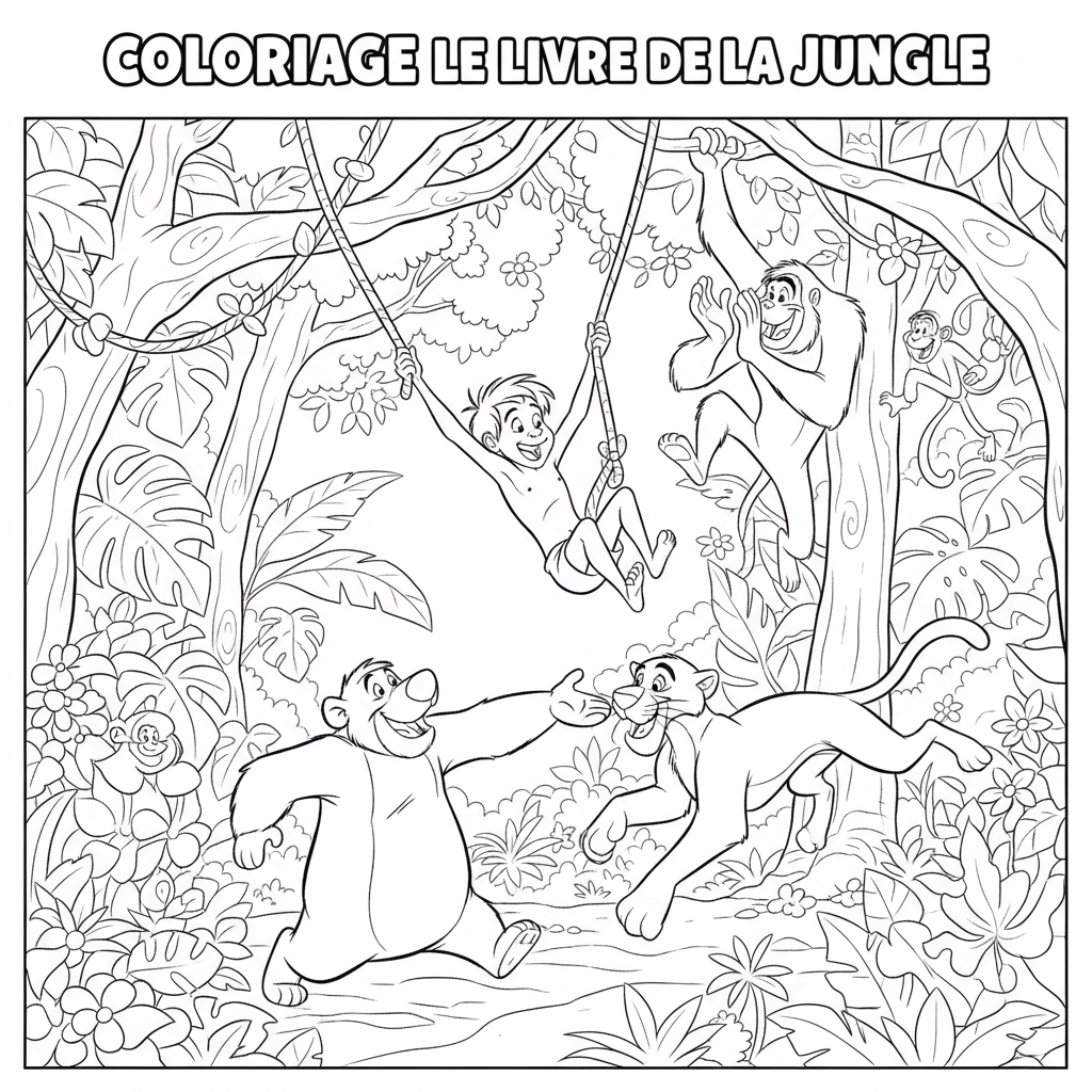 Coloriage coloriage le livre de la jungle 5