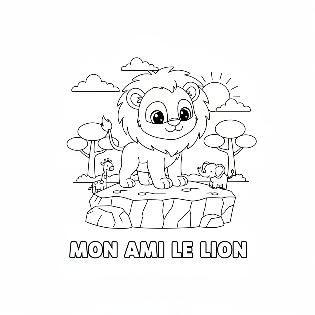 Coloriage Le Roi Lion Gratuit à Imprimer