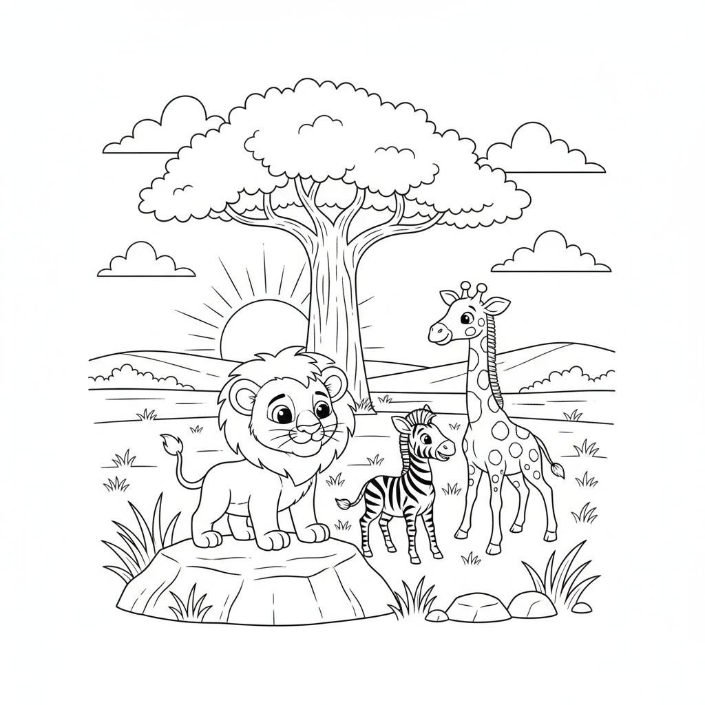 Coloriage coloriage le roi lion à imprimer 3