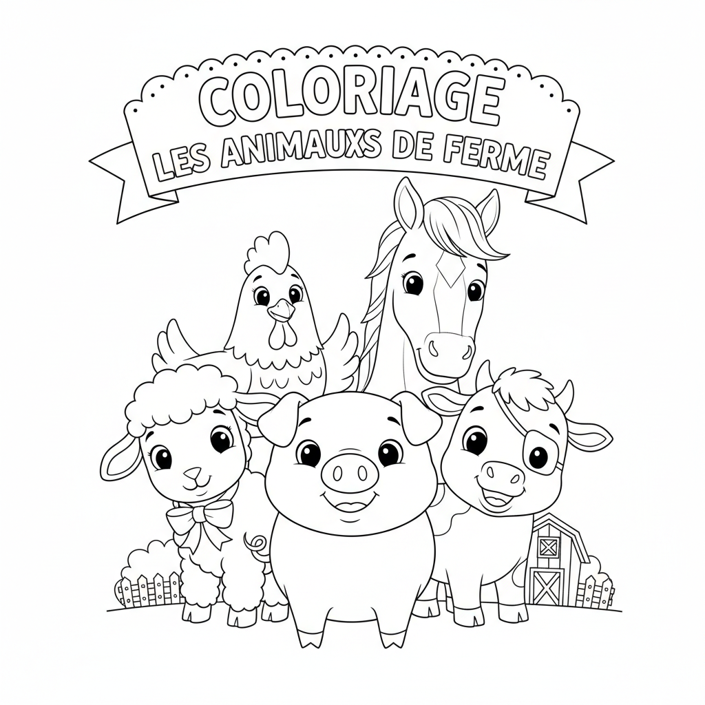 Coloriage coloriage les animaux de la ferme 4