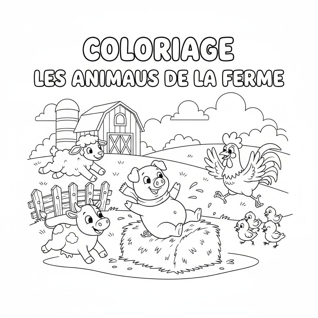 Coloriage coloriage les animaux de la ferme 5