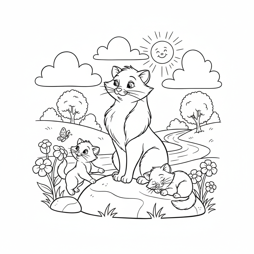 Coloriage coloriage les aristochats 3