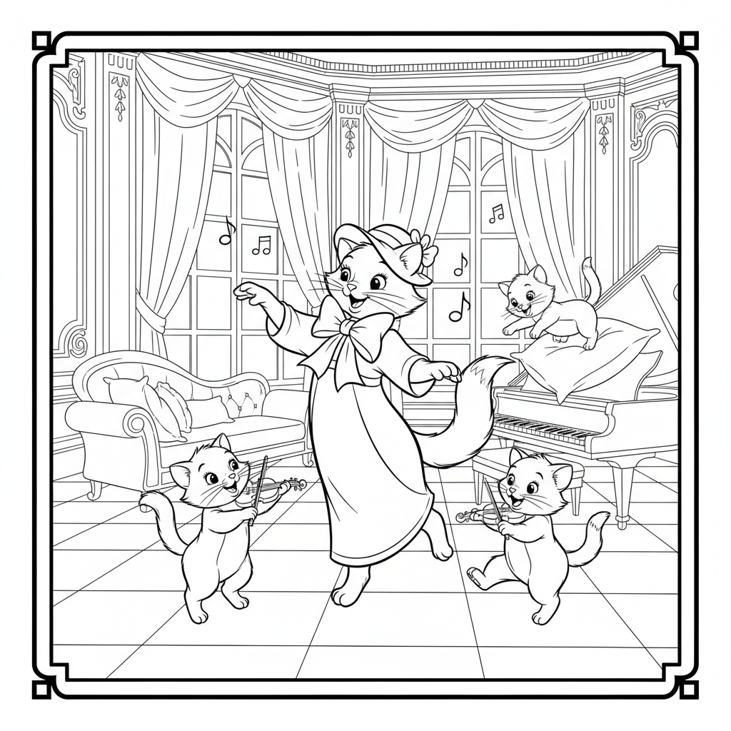 Coloriage coloriage les aristochats 5