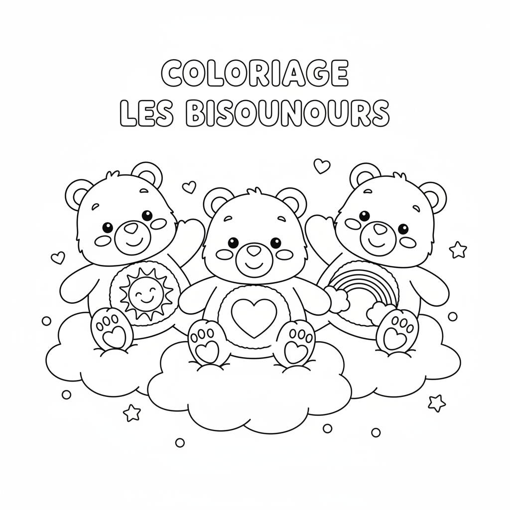 Coloriage coloriage les bisounours