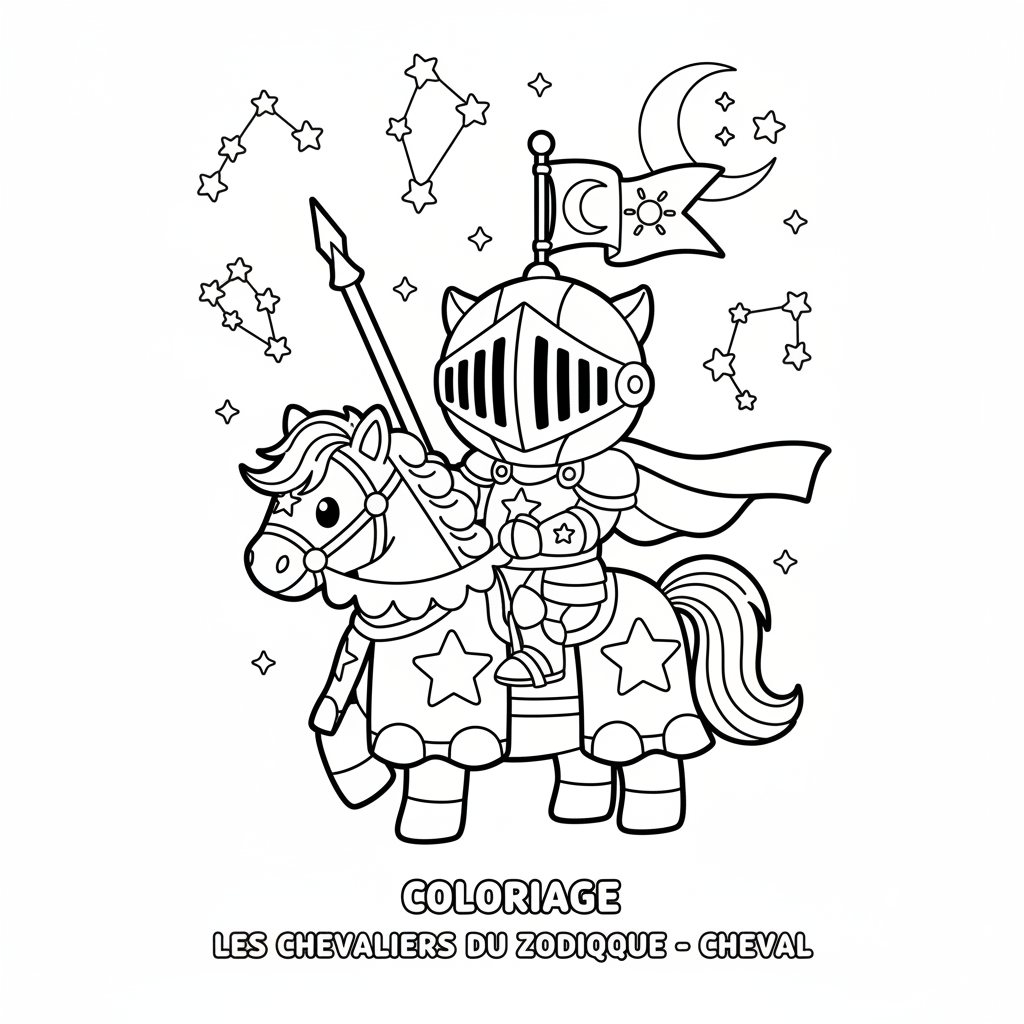 Coloriage Les Chevaliers du Zodiaque Gratuit à Imprimer