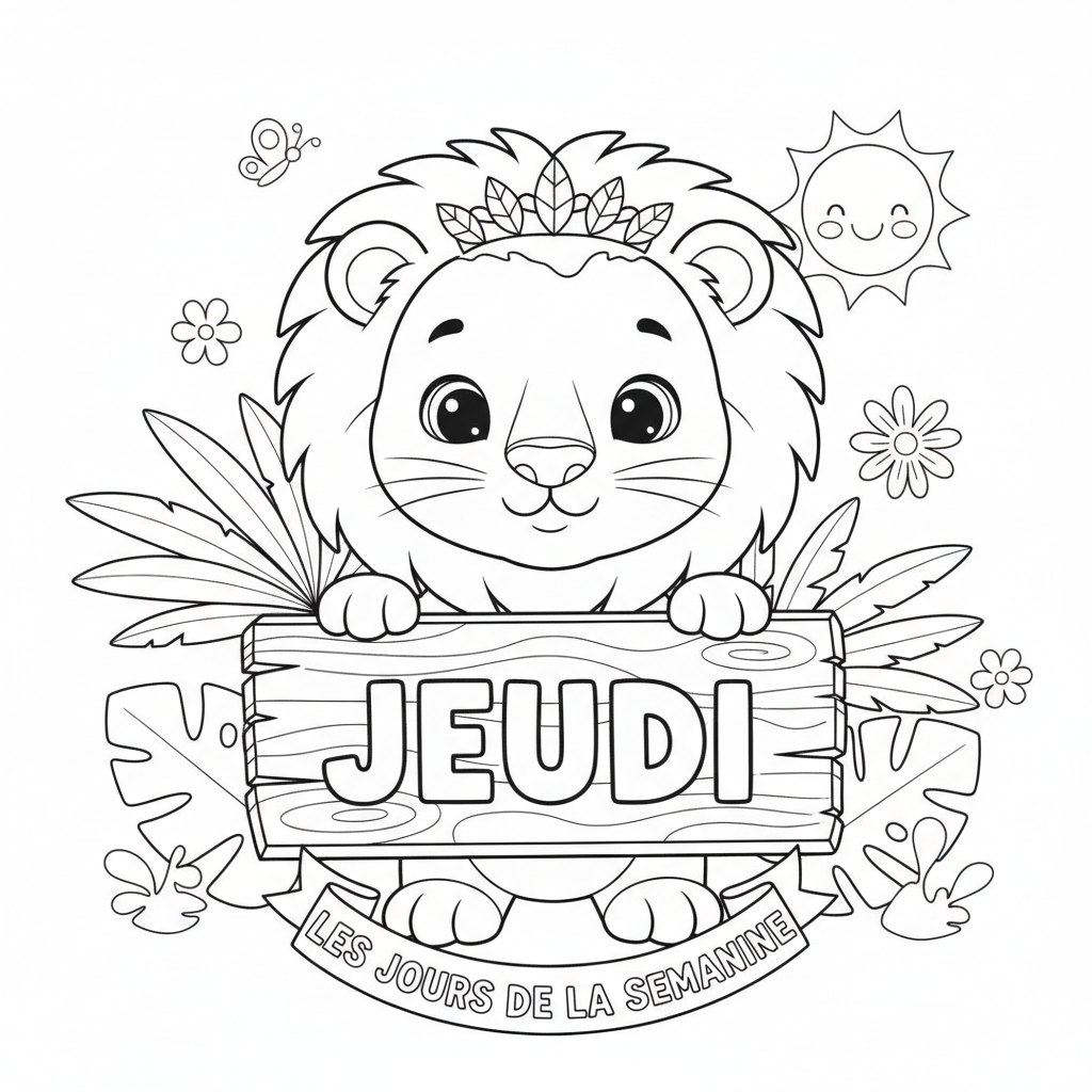 Coloriage coloriage les jours de la semaine 4