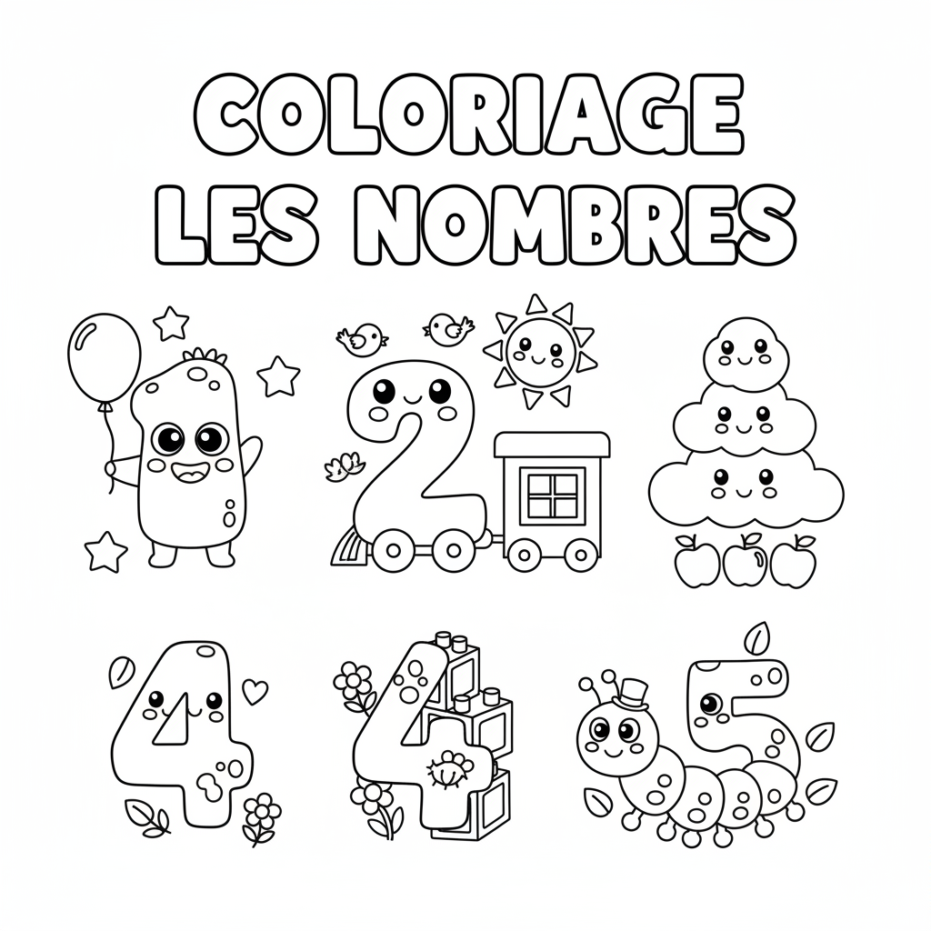 Coloriage coloriage les nombres