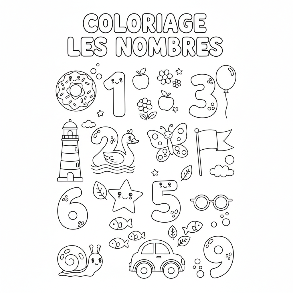 Coloriage coloriage les nombres 2
