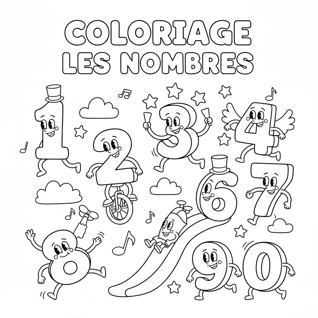 Coloriage coloriage les nombres 5