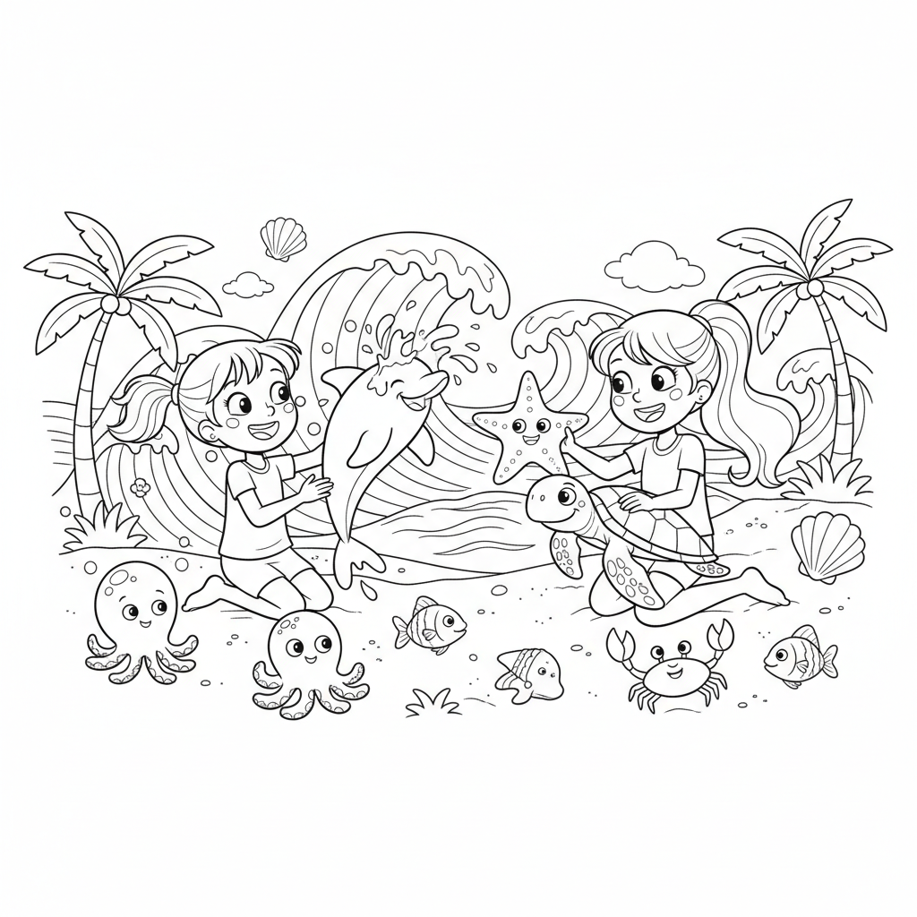 Coloriage coloriage les sisters marine et wendy 2