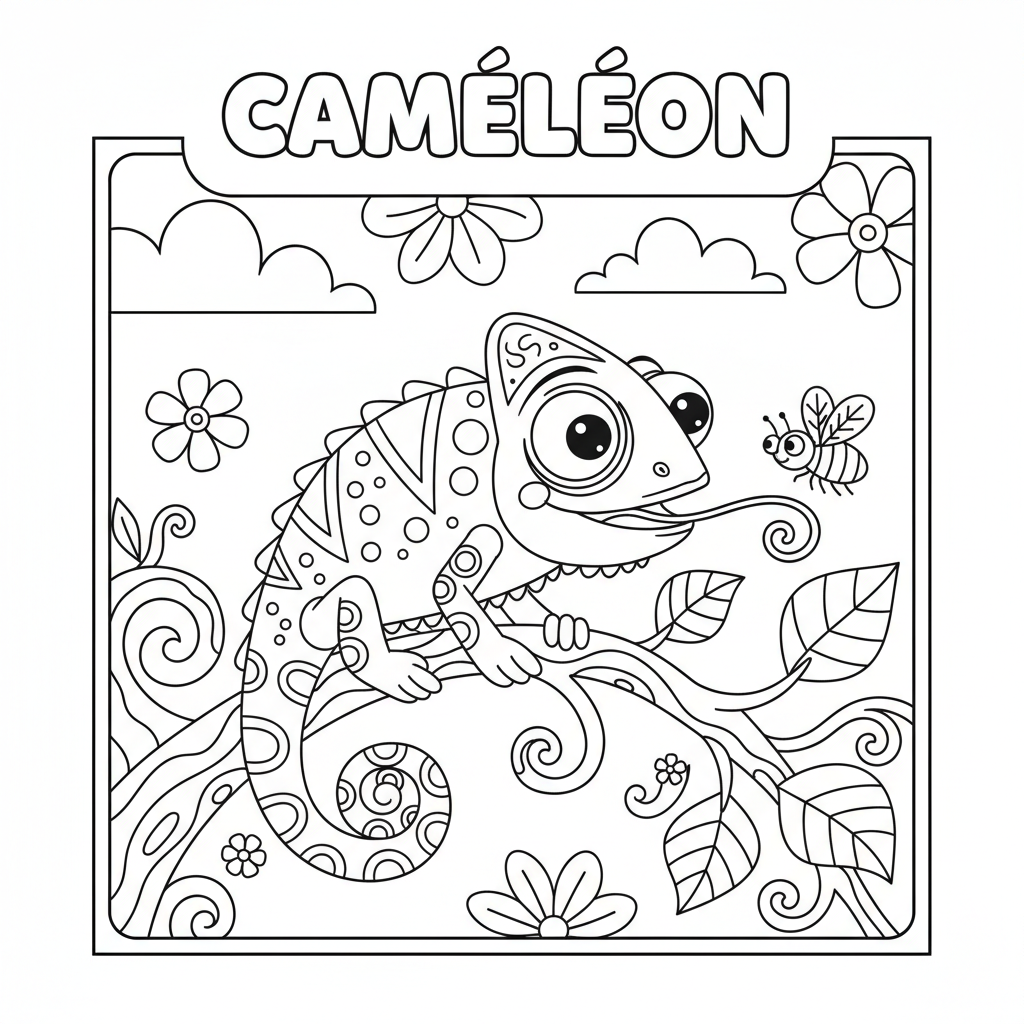 Coloriage coloriage lézard 2