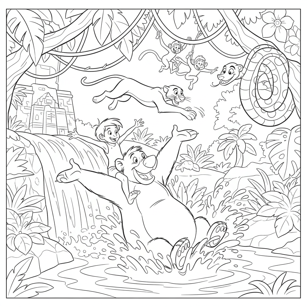 Coloriage coloriage livre de la jungle 5