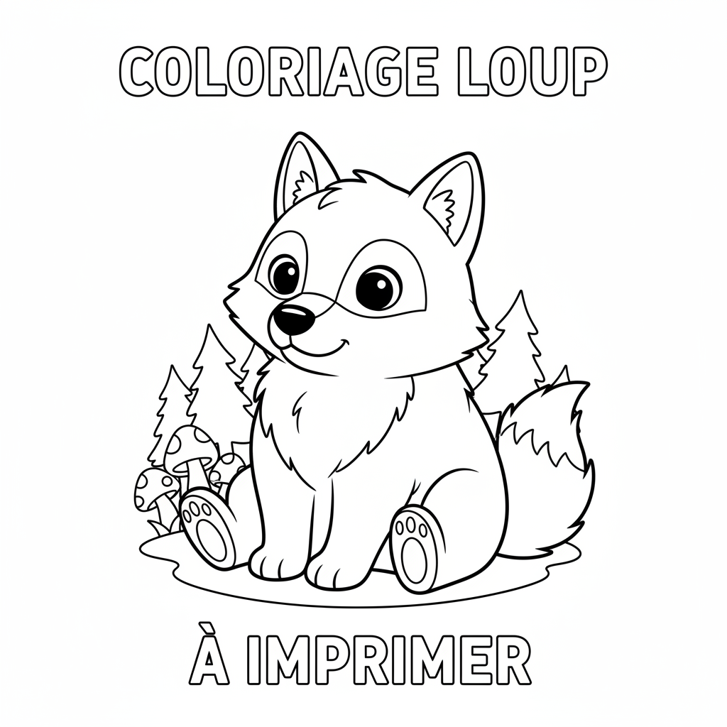 Dessins de Coloriage Loup À Imprimer Gratuitement