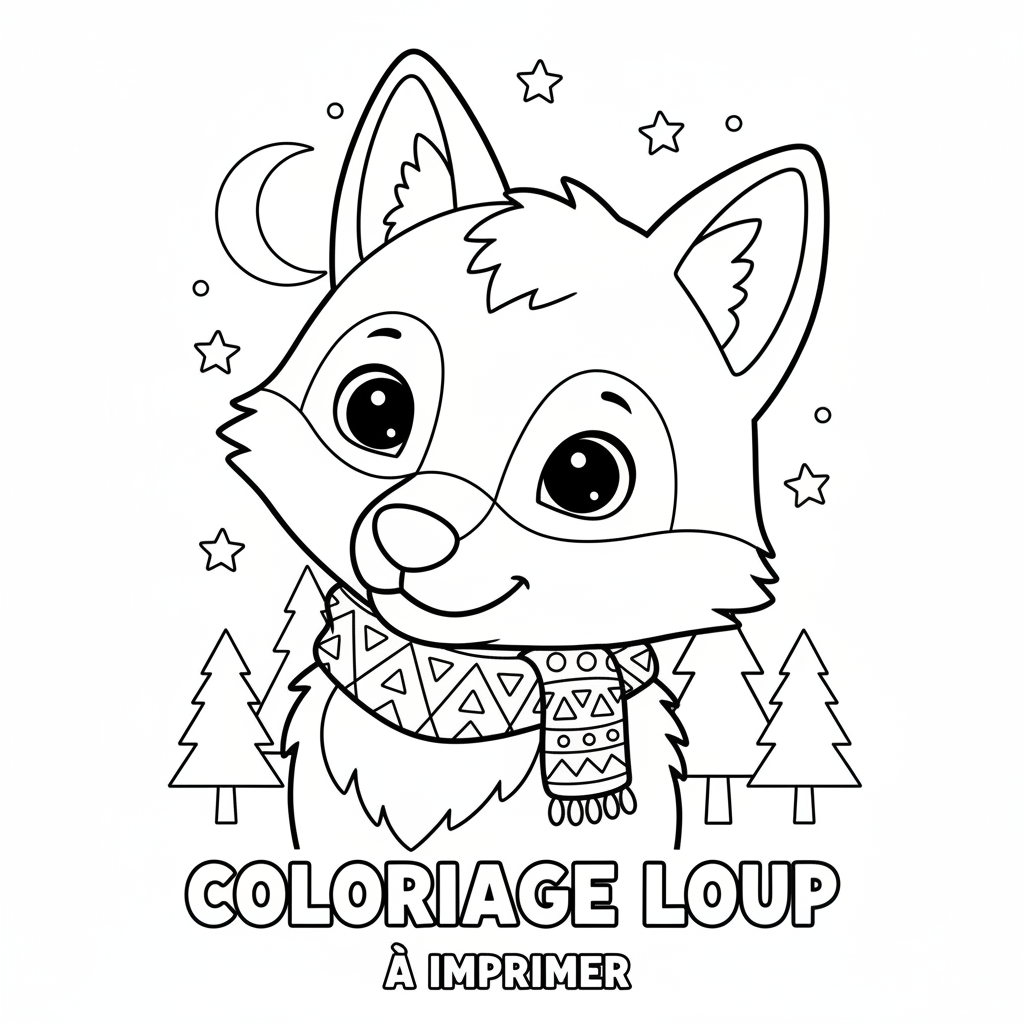 Coloriage coloriage loup à imprimer 4
