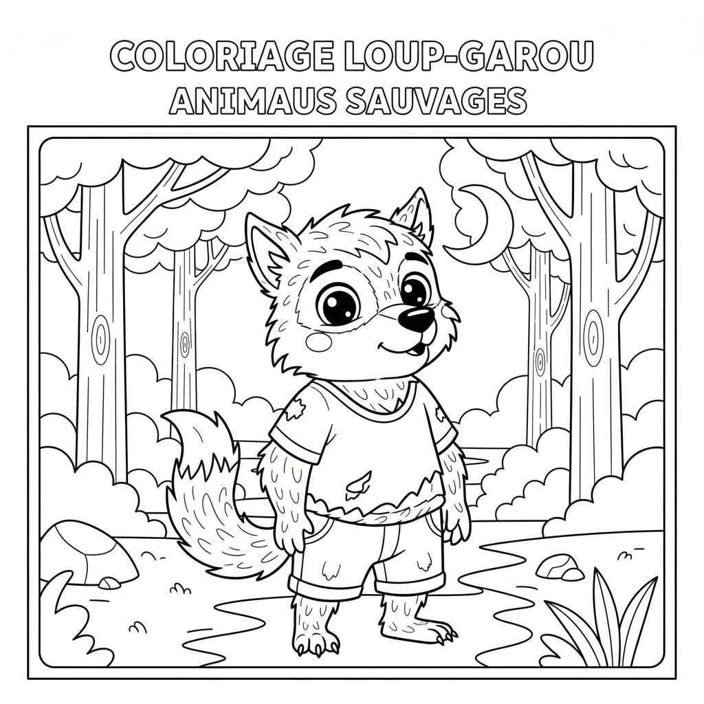 Coloriage coloriage loup garou 3