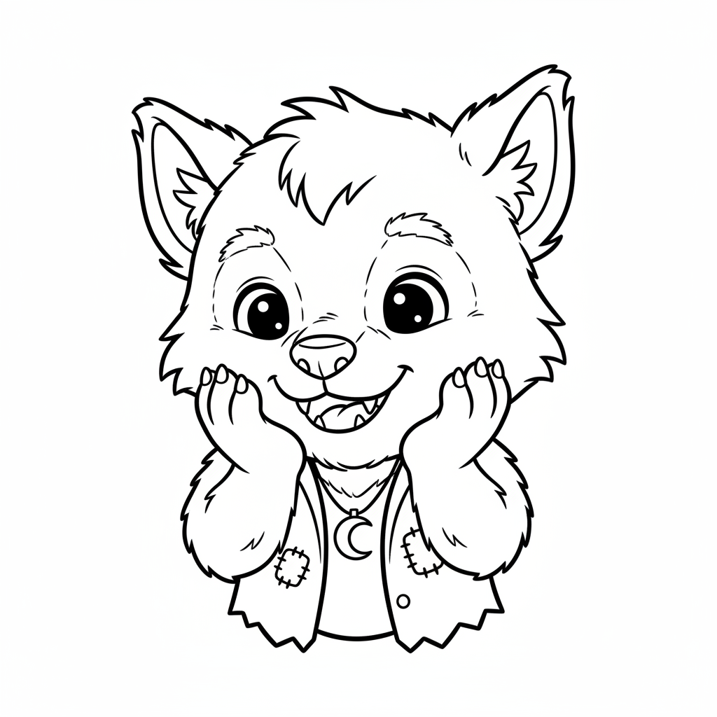 Coloriage coloriage loup garou 4