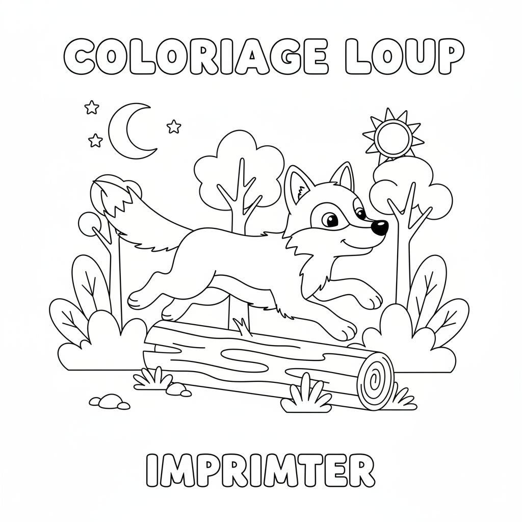 Coloriage coloriage loup imprimer 5
