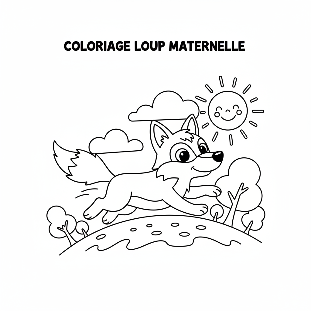 Coloriage coloriage loup maternelle 5