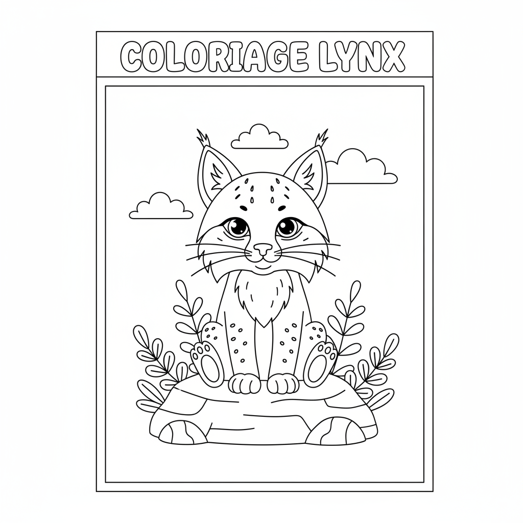 Coloriage coloriage lynx 2