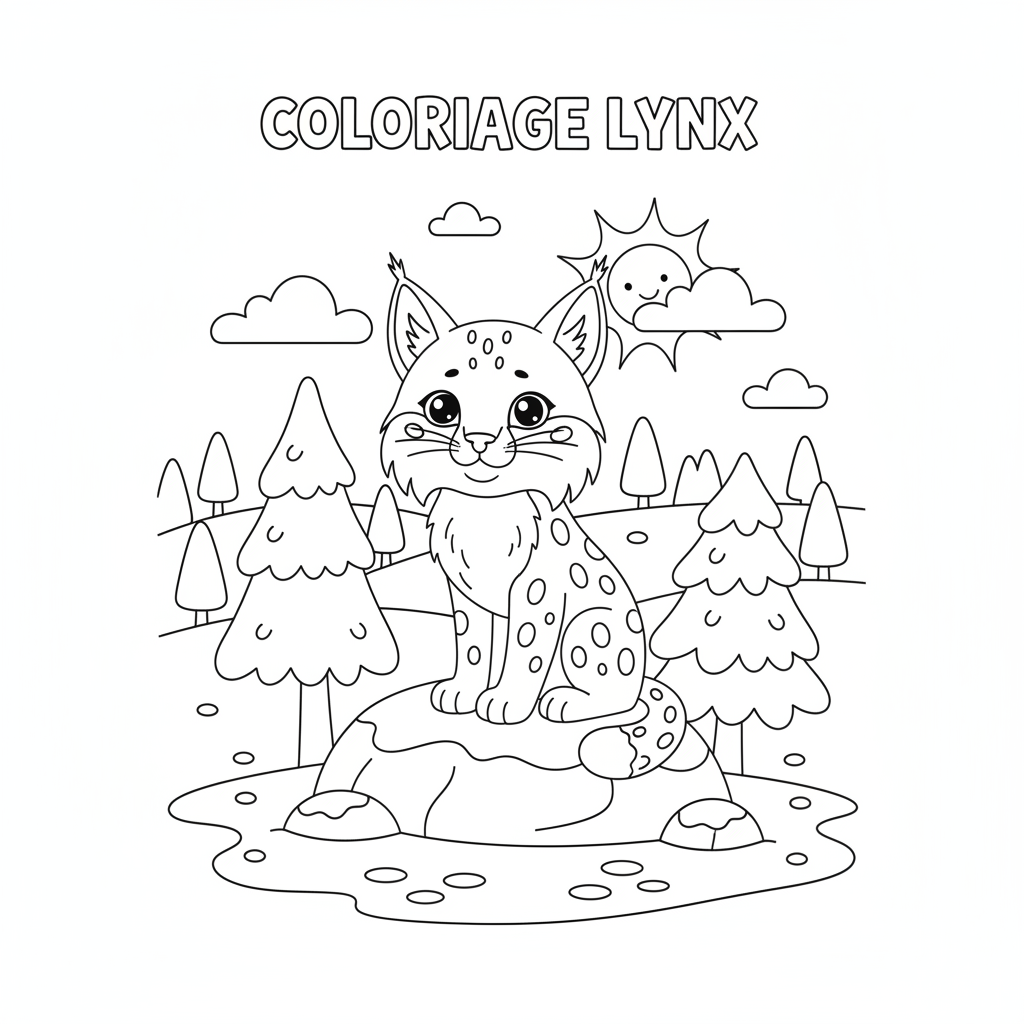 Coloriage coloriage lynx 3