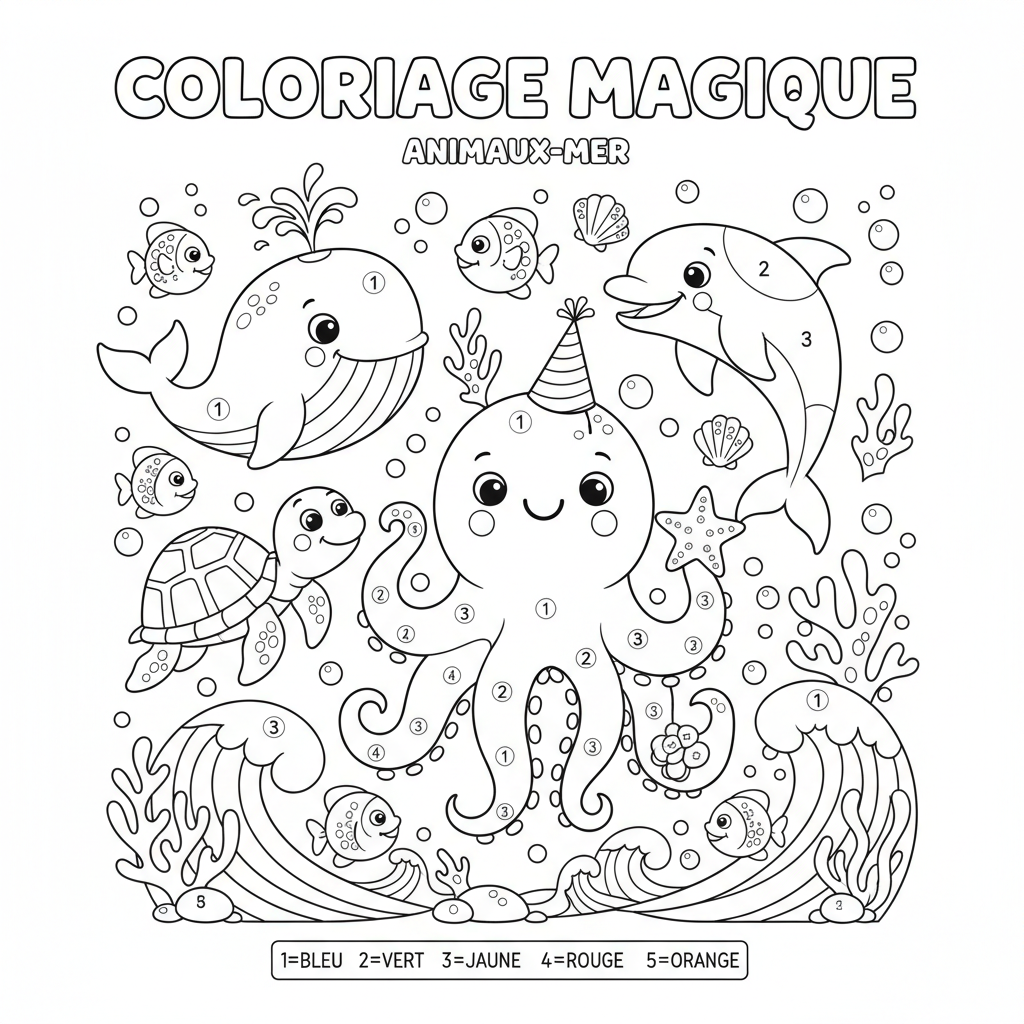 Coloriage coloriage magique à imprimer adulte