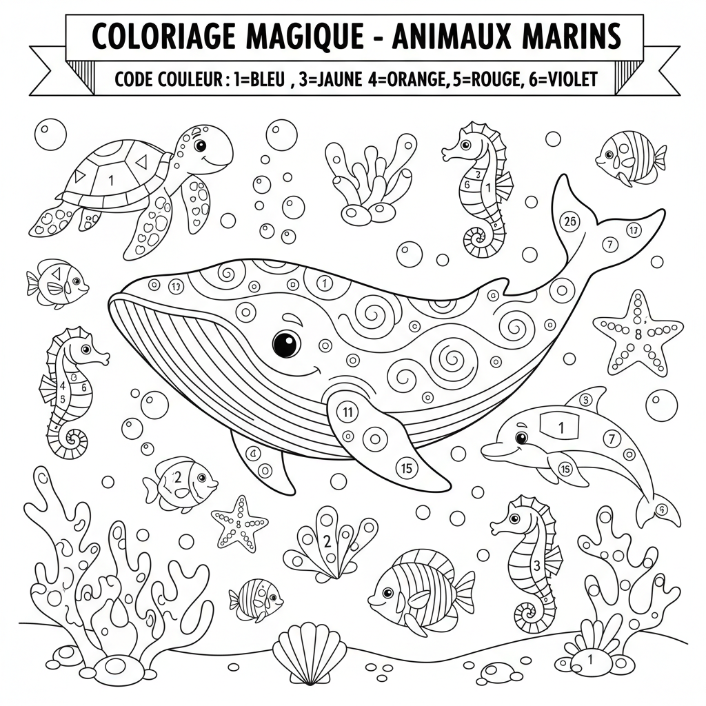Coloriage coloriage magique à imprimer adulte 3