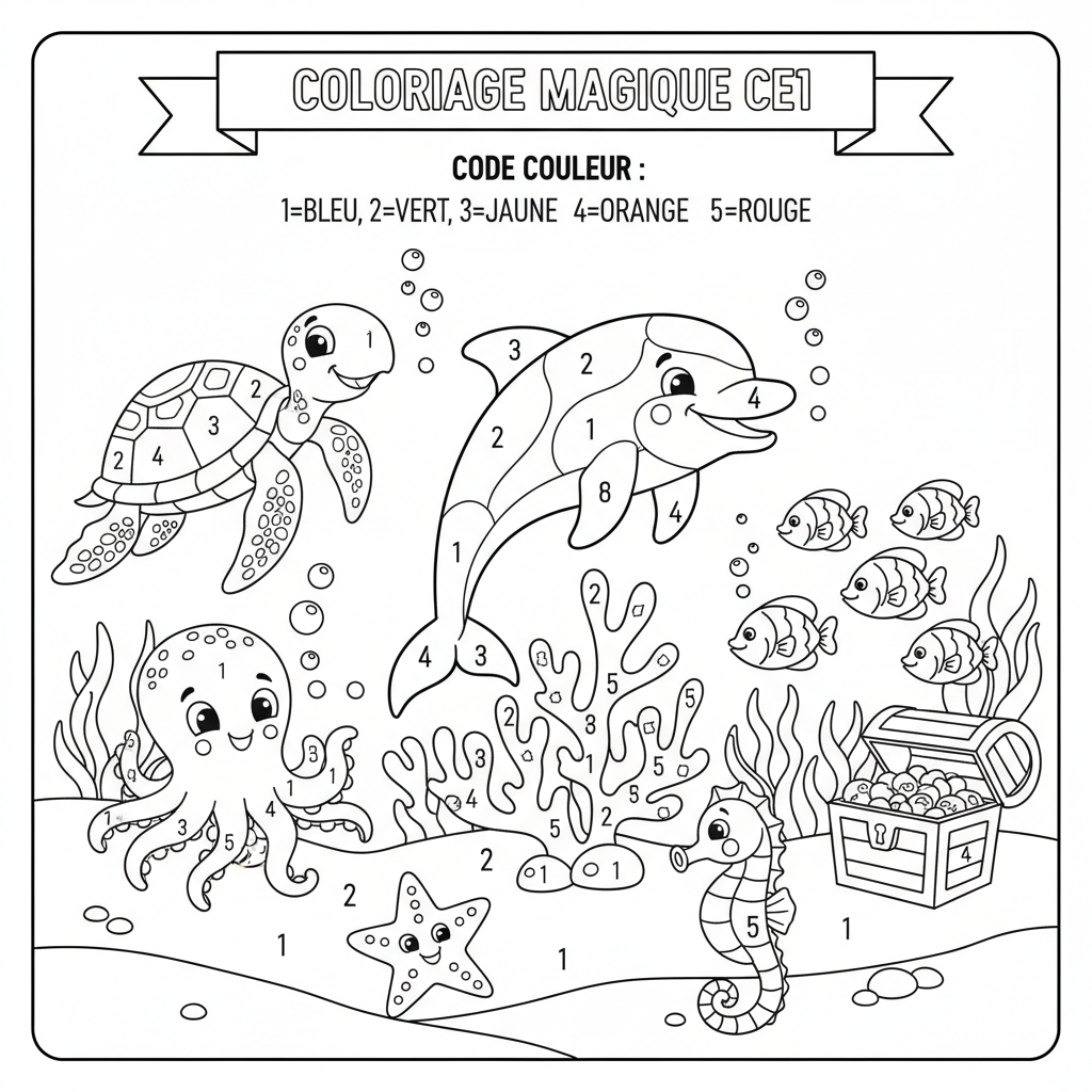 Coloriage coloriage magique à imprimer ce1 2