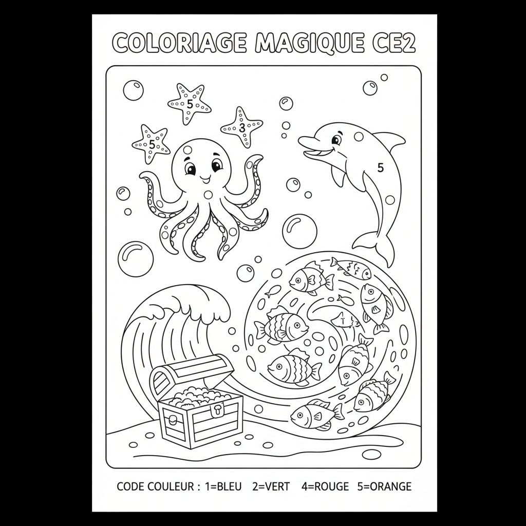 Coloriage coloriage magique à imprimer ce2 5