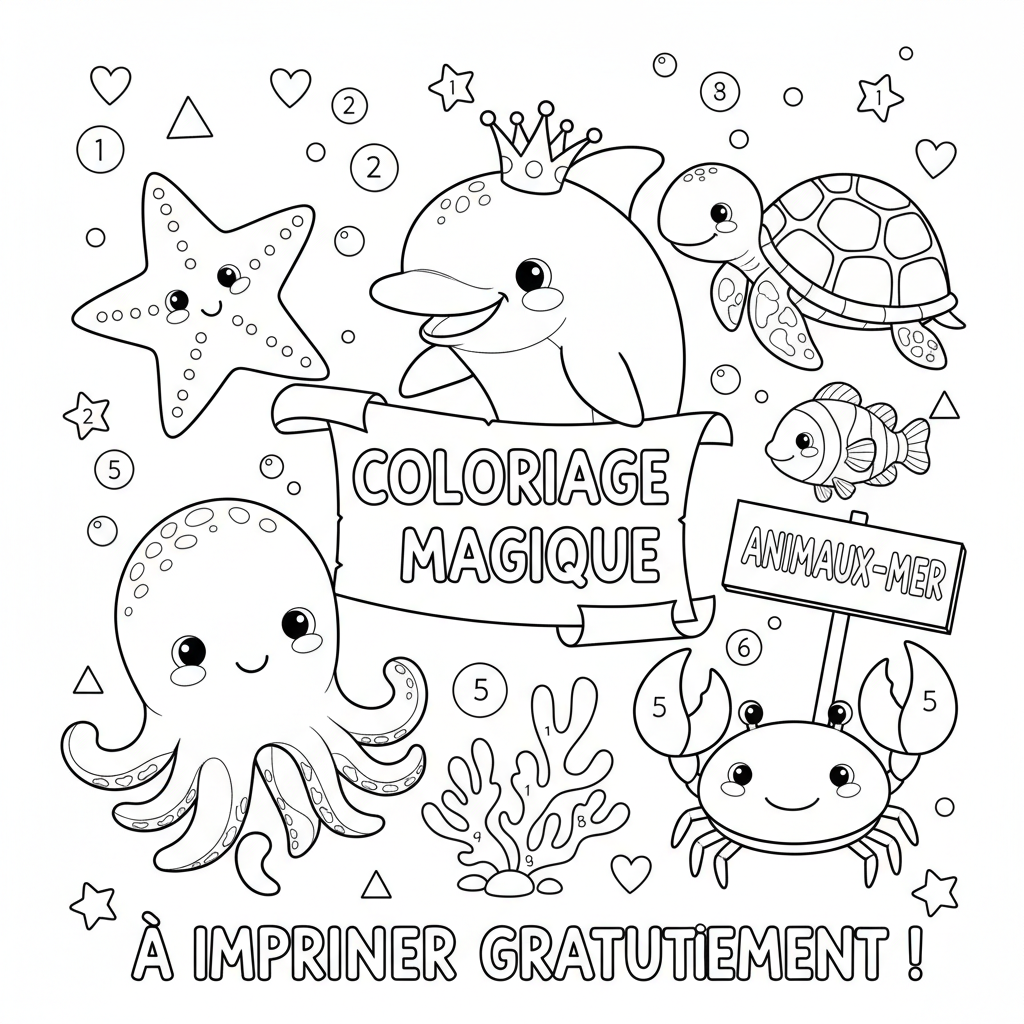 Coloriage coloriage magique à imprimer gratuitement 4