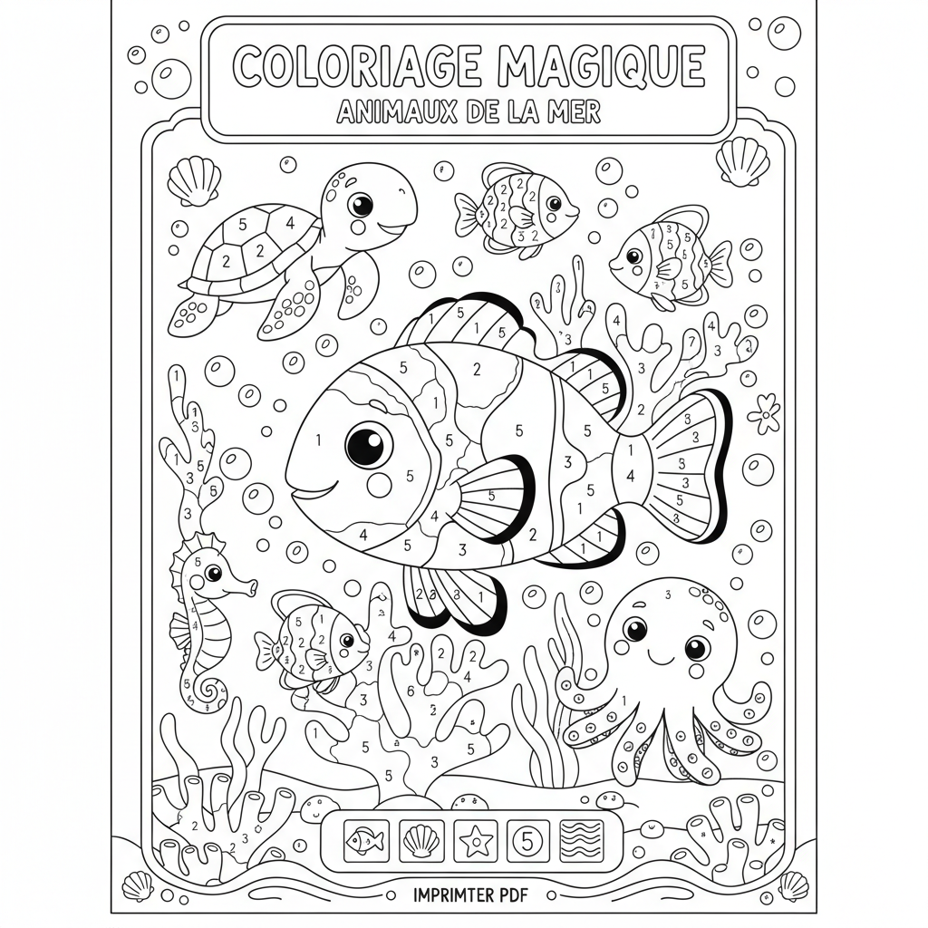 Coloriage coloriage magique à imprimer pdf 2