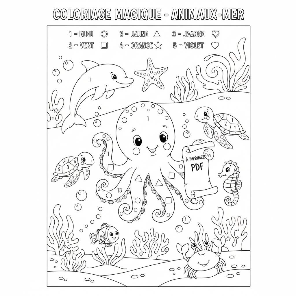 Coloriage coloriage magique à imprimer pdf 3