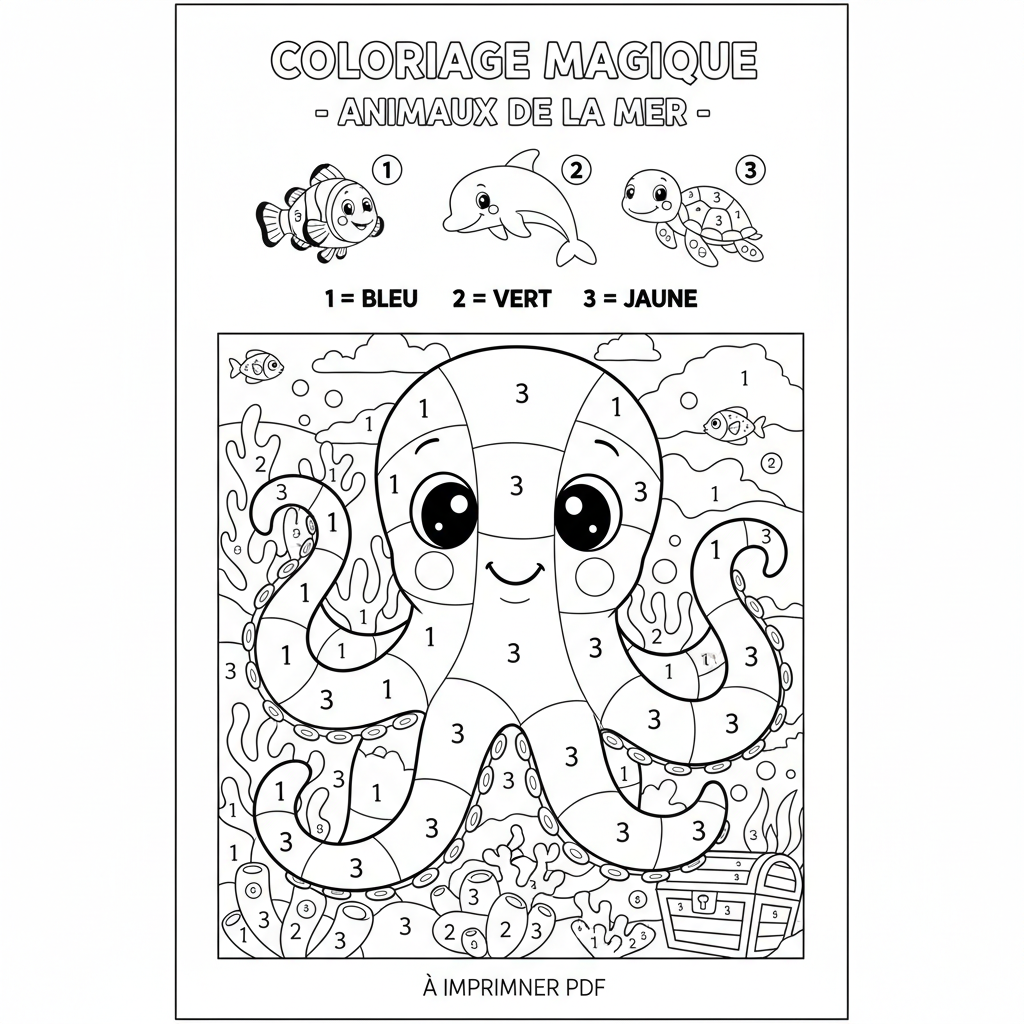 Coloriage coloriage magique à imprimer pdf 4