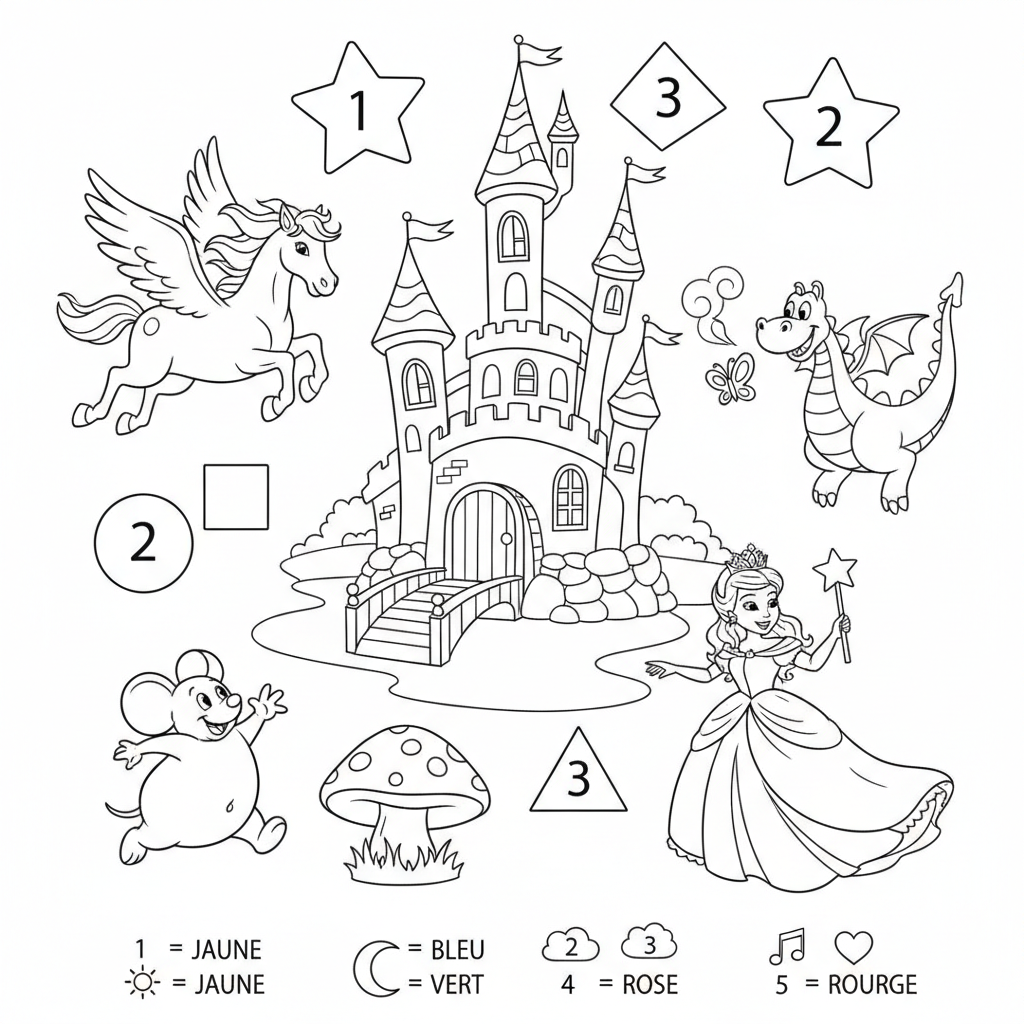 Coloriage coloriage magique adulte disney 5