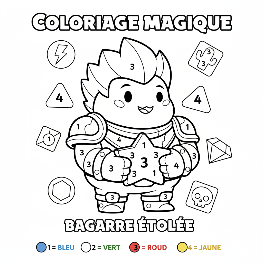Coloriage Magique Brawl Star Gratuit à Imprimer