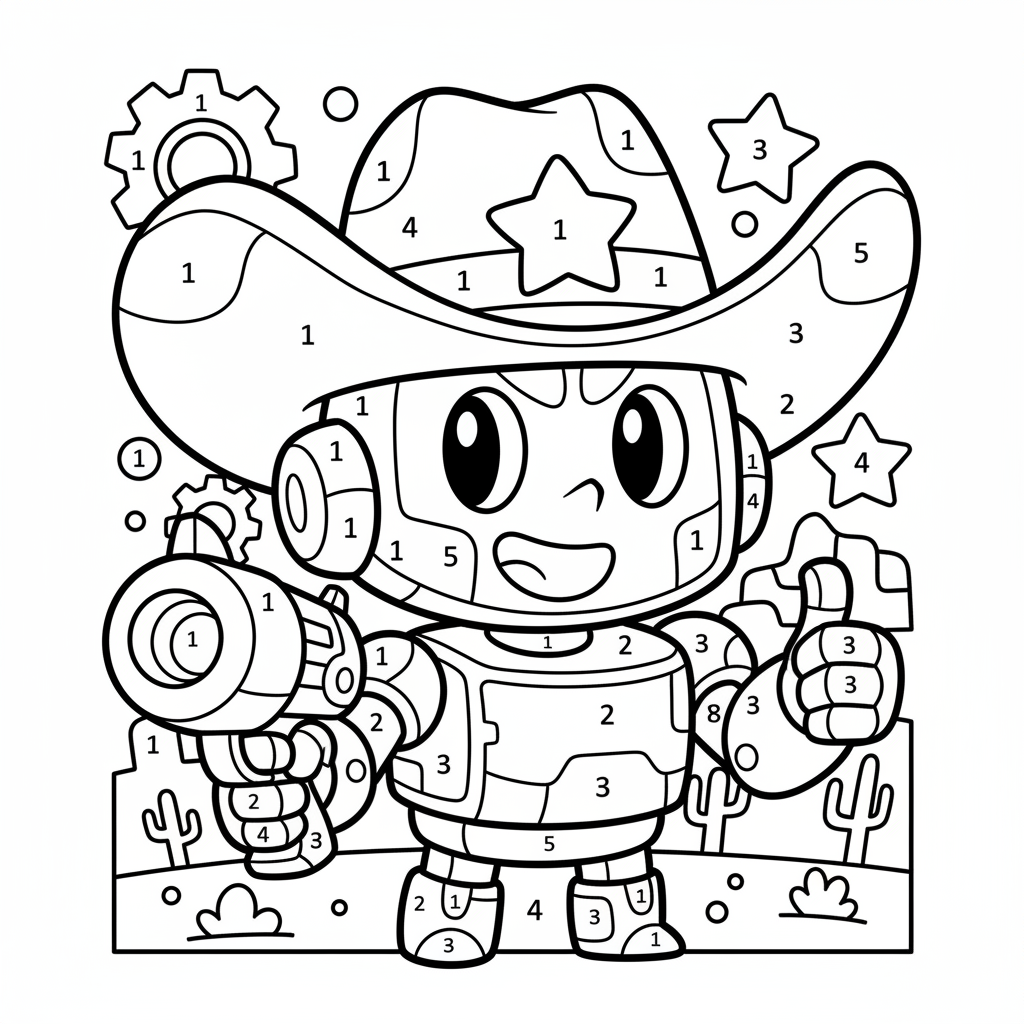Coloriage coloriage magique brawl star 4
