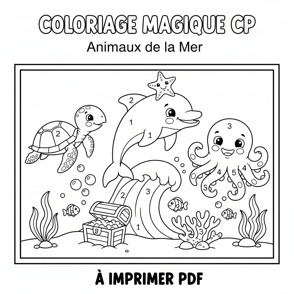 Coloriage coloriage magique cp à imprimer pdf