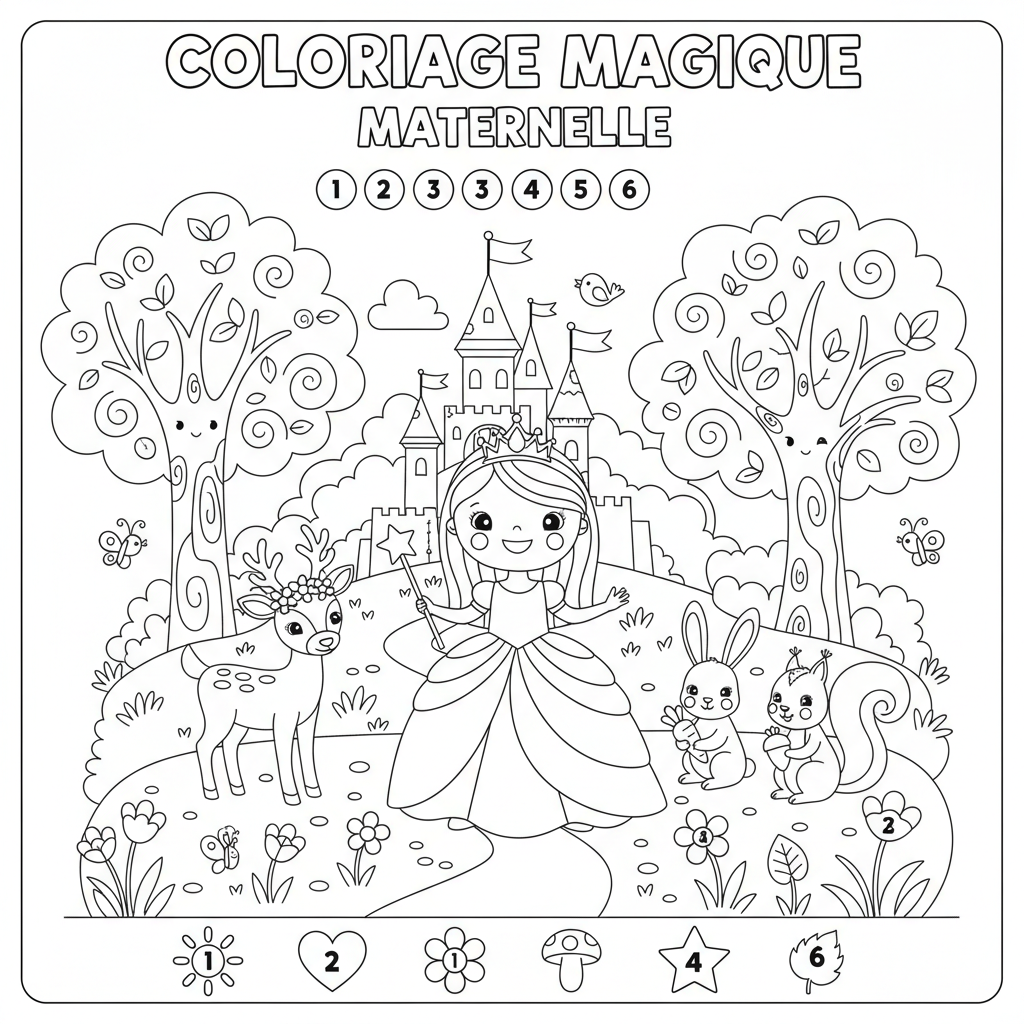Coloriage coloriage magique disney maternelle 3