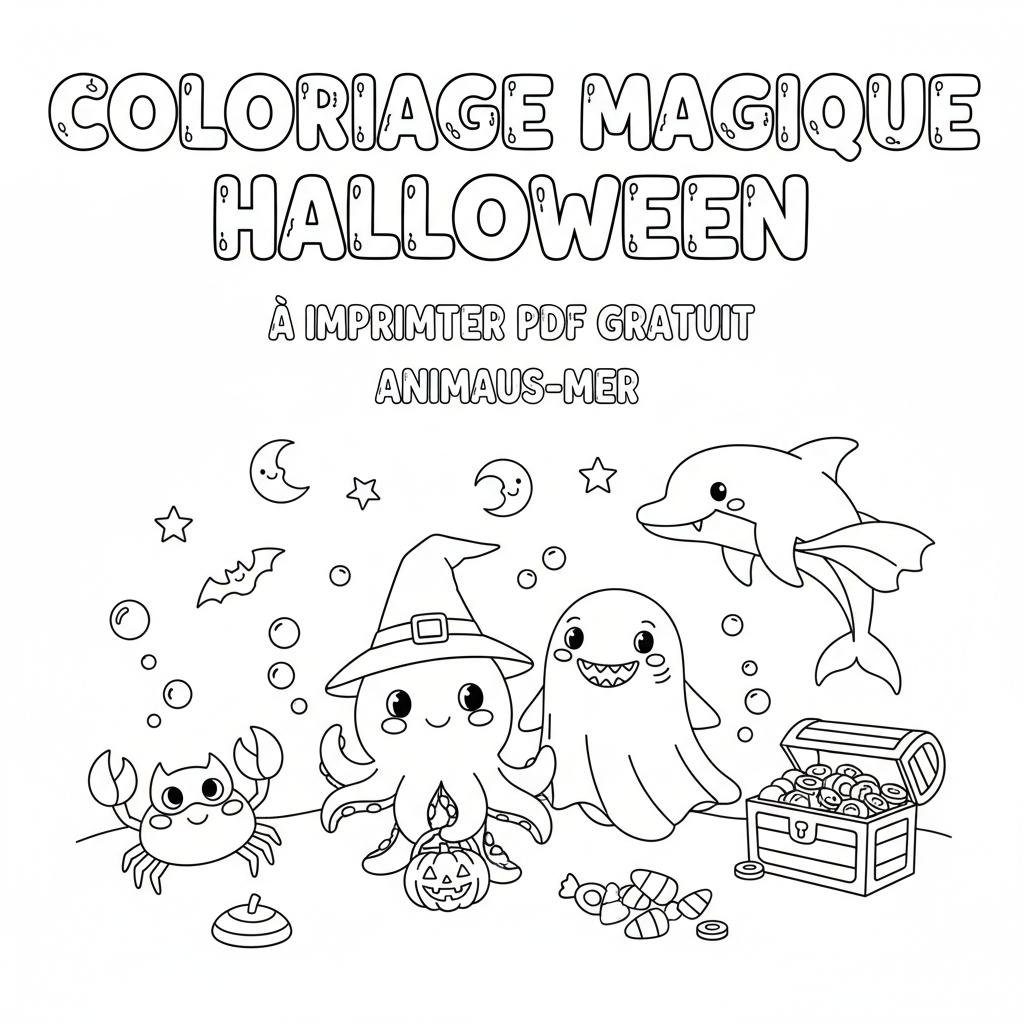 Coloriage coloriage magique halloween à imprimer pdf gratuit