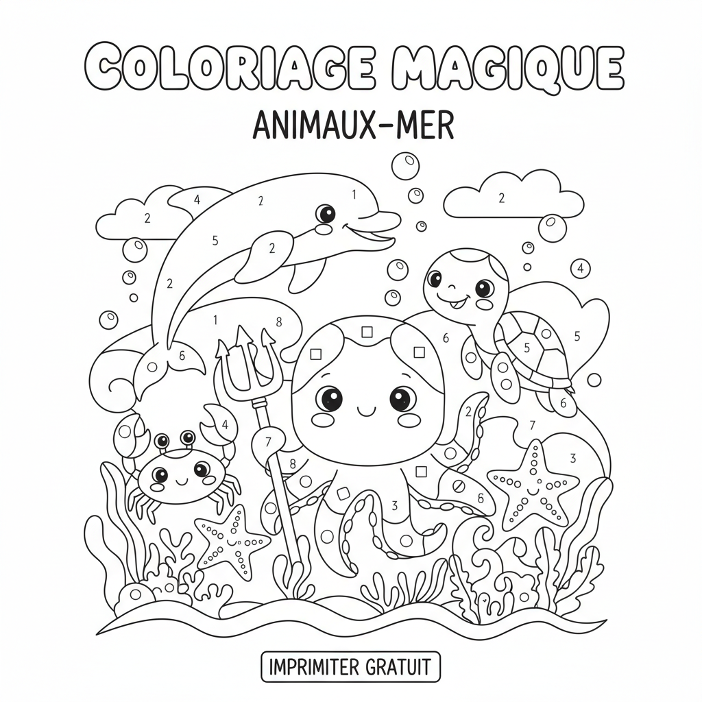 Coloriage coloriage magique imprimer gratuit 4