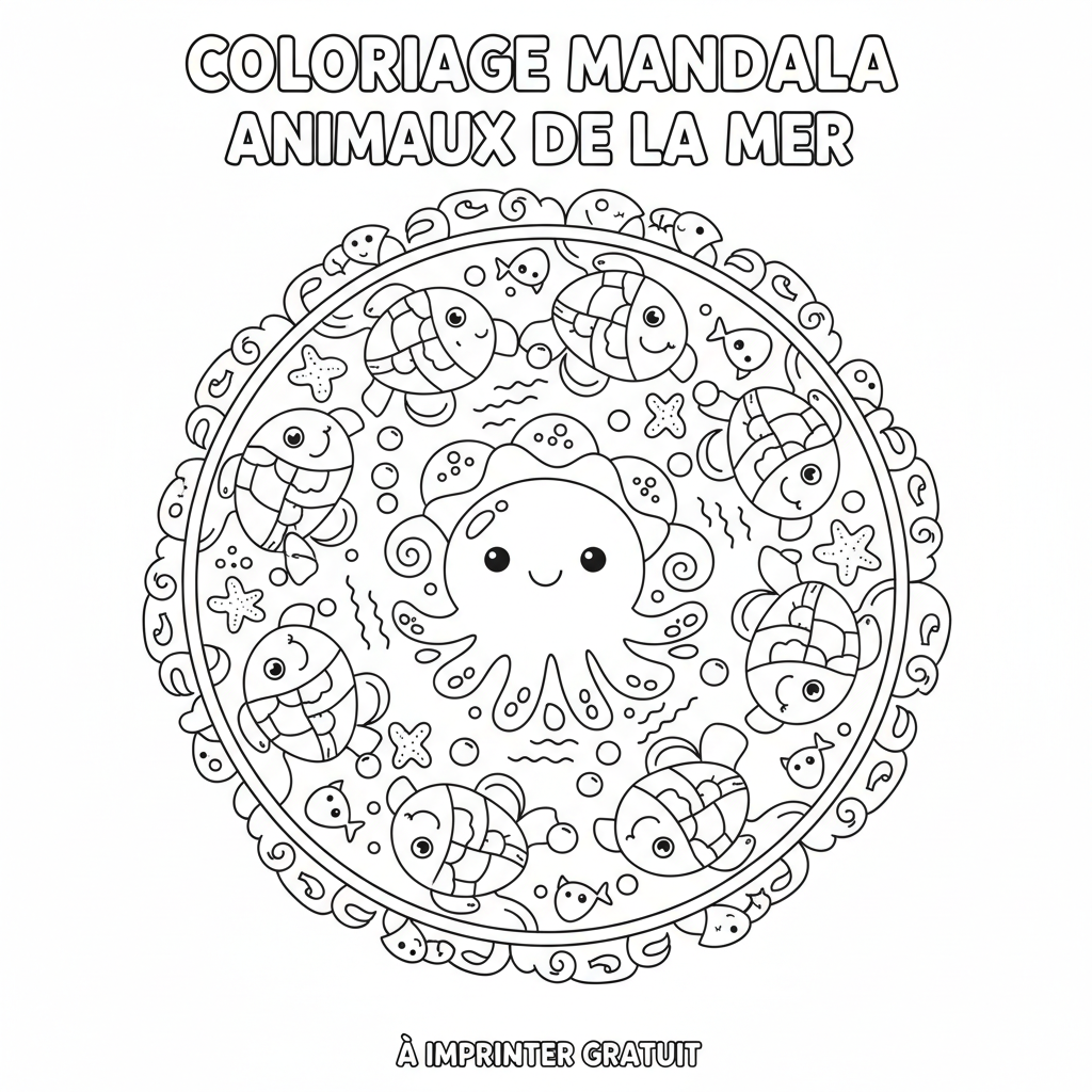 Coloriage coloriage mandala à imprimer gratuit 1