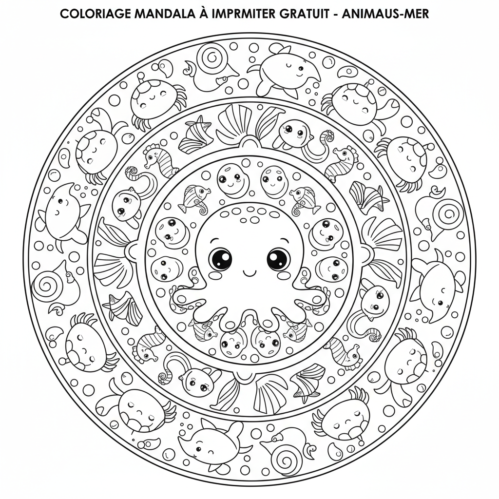 Coloriage coloriage mandala à imprimer gratuit 4