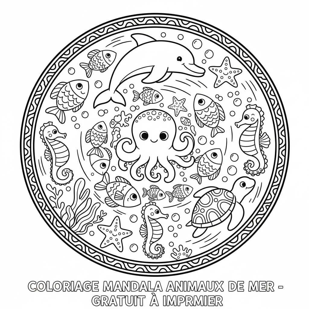 Coloriage coloriage mandala à imprimer gratuit 5