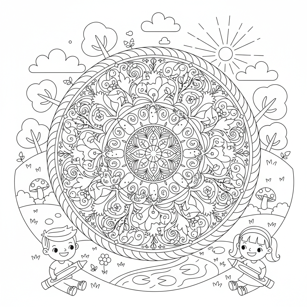 Coloriage coloriage mandala disney 3