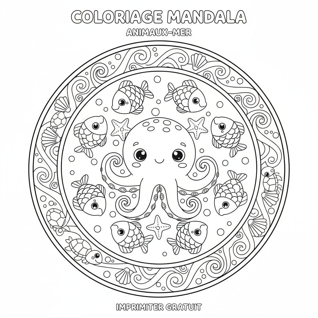 Coloriage coloriage mandala imprimer gratuit 4