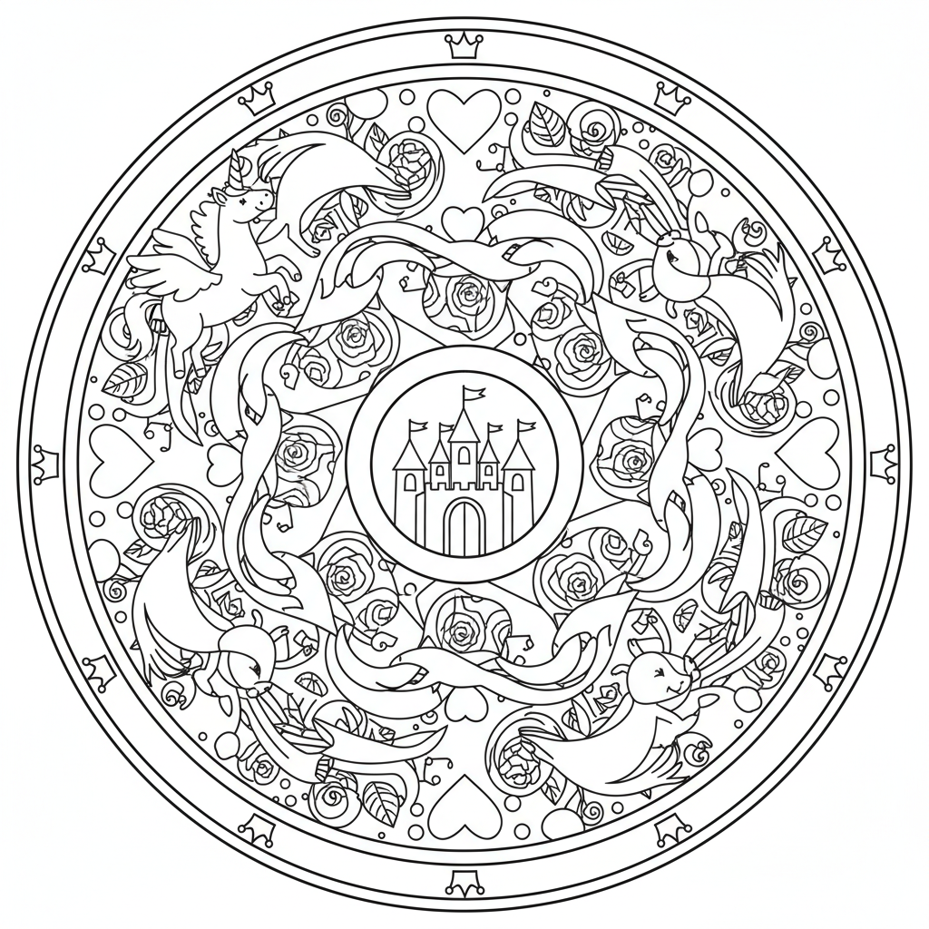 Coloriage coloriage mandalas disney 5