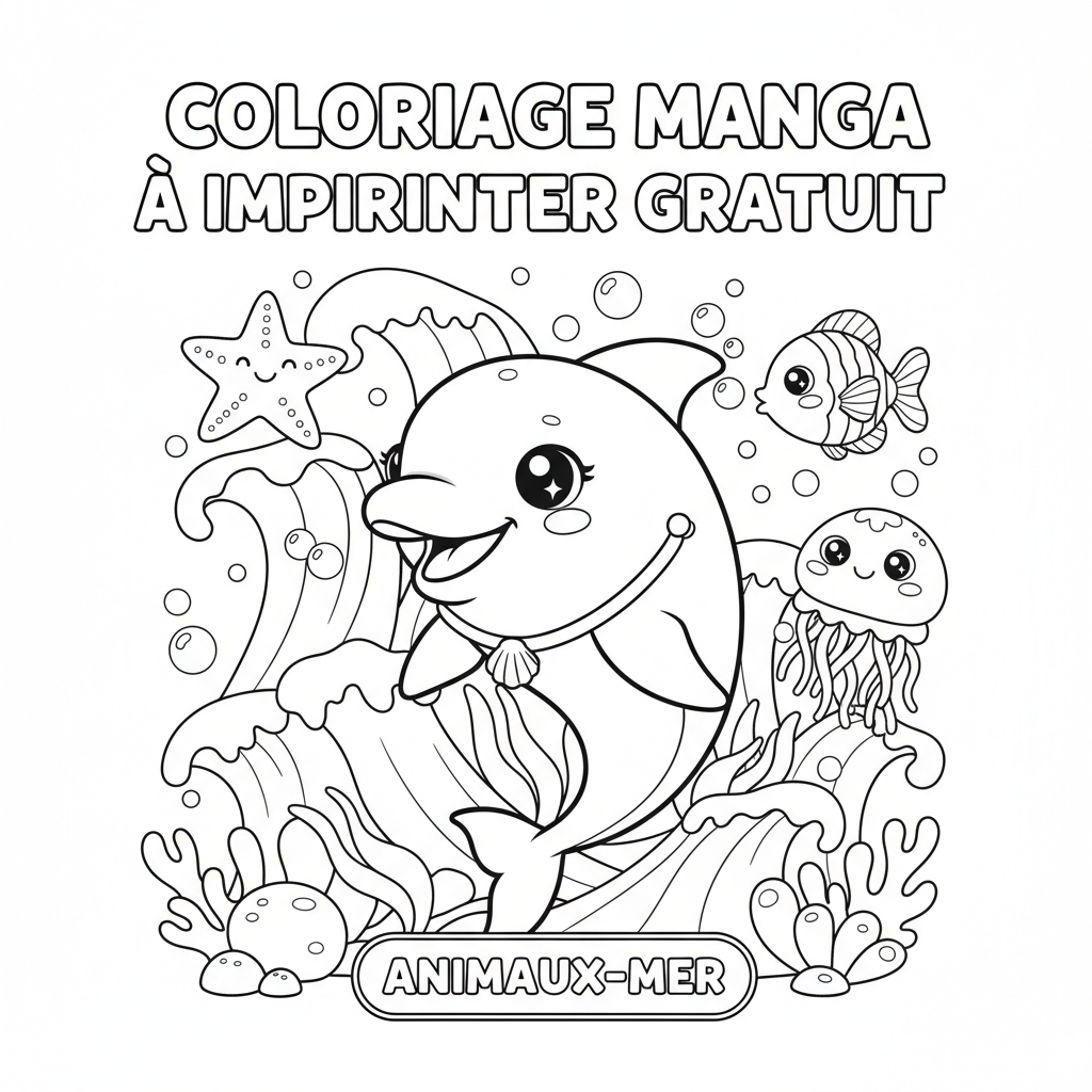 Coloriage coloriage manga à imprimer gratuit 4